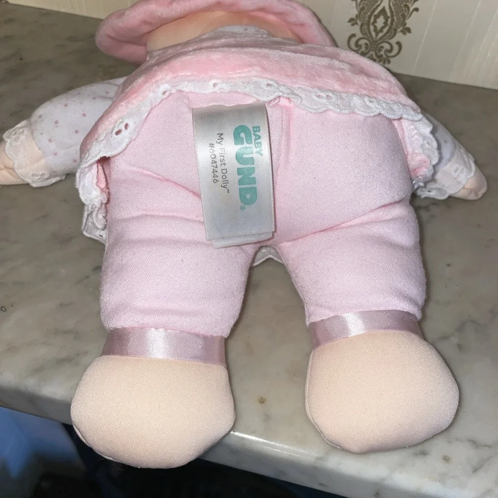My First Dolly | Baby Gund | Pink Soft Mink Minky | Brinley Doll Infant Blonde‎